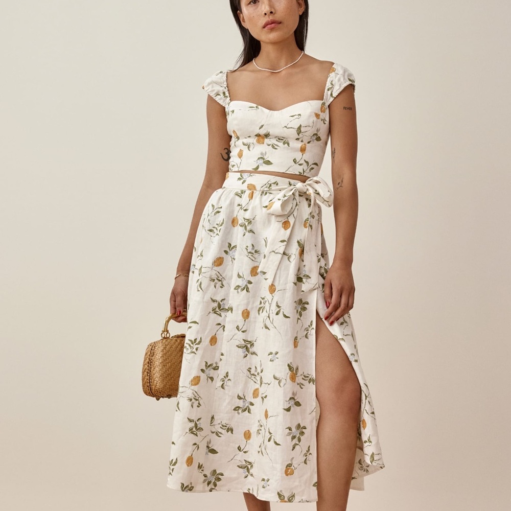 Reformation Clyde Two Piece in Citron